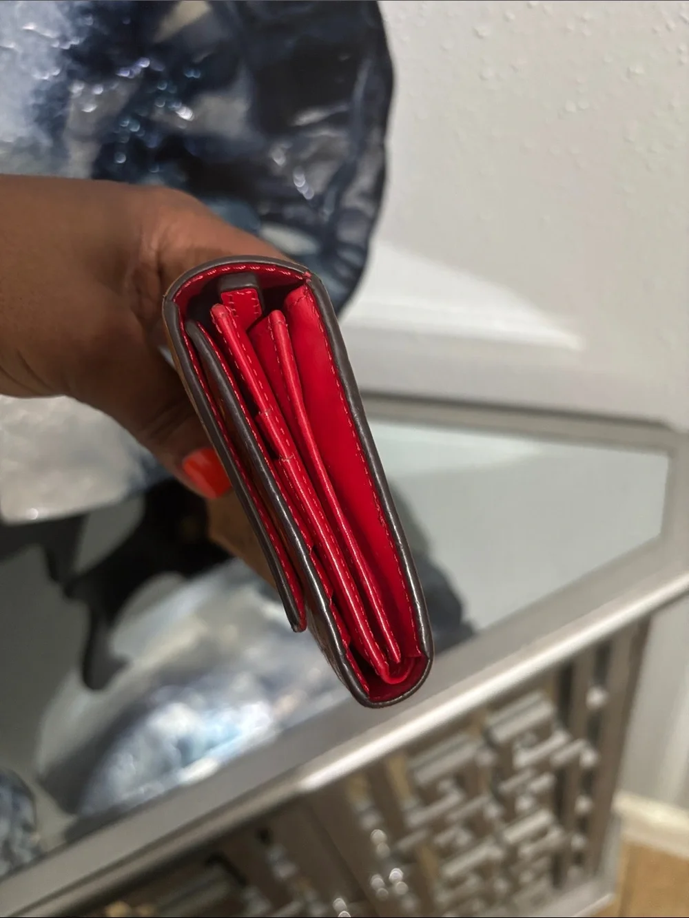 MCM Cognac Visetos Folded Logo Wallet - Picture 8 of 8